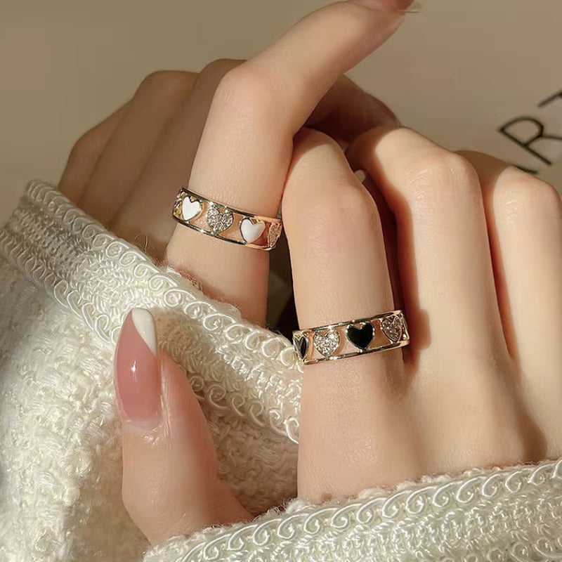 2024 Fashion Love Rings for Women Ins Trendy Luxury Niche Design Index Finger Ring Adjustable Opening Wedding Ring Boho Vintage