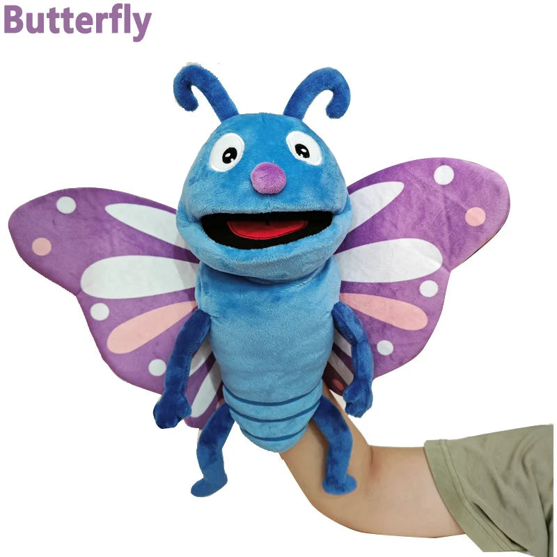 Insect Soft Stuffed Toy Doll Dragonfly Ants Butterfly Ladybug Cospaly Plush Doll Educational Baby Toys Kawaii Hand Finger Puppet