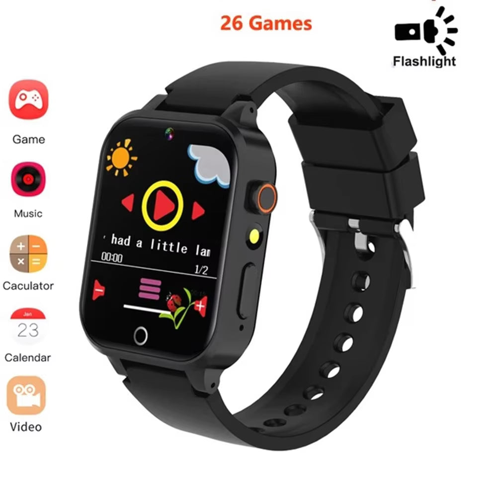 2024 Smart Watch Kids HD Touch Screen 26 Games Smartwatch Video Camera Music Audiostory Learn Card Educational Watch Boy Girl