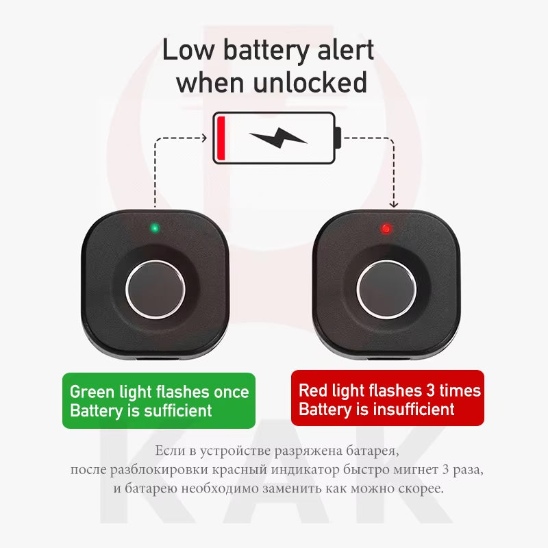 KAK Biometric Fingerprint Lock Black Keyless Cabinet Lock Smart Drawer Locks Anti-Theft Door Lock Long Standby Time Door Hardwar