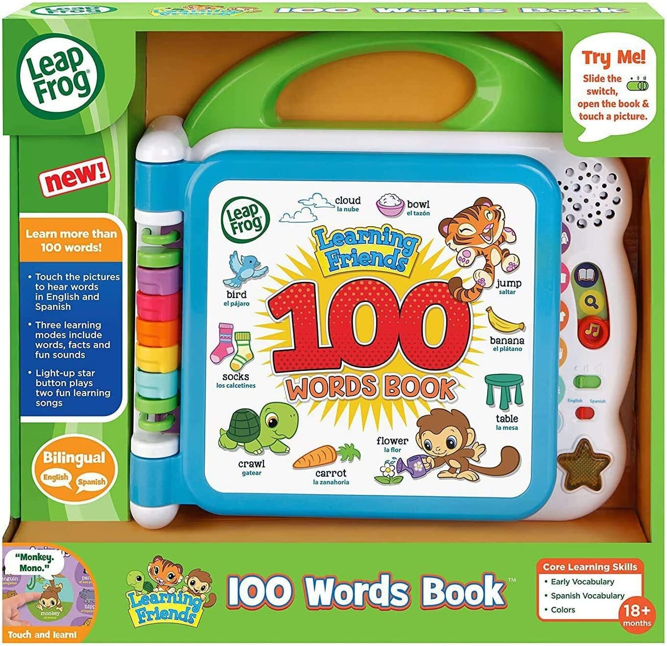 Leapfrog Learning Friends 100 Words Book, Green