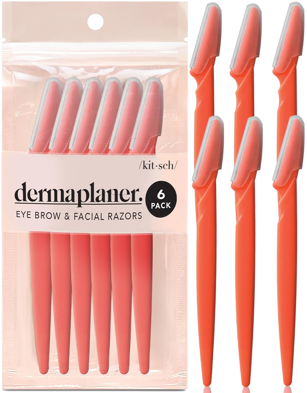 Dermaplaning Tool - Face Razors for Women and Men, Eyebrow Trimmer & Face Shaver for Women, Facial Hair Removal for Women and Men, Dermaplane Razor for Women Face, 12 Pc (Terracotta)