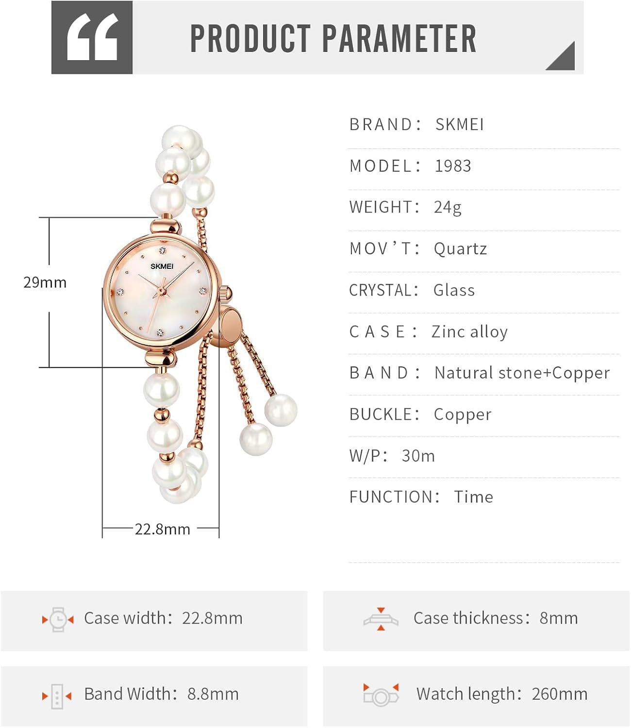 Watches Women Analog Quartz Watch Mosaic with Diamonds Bracelet Dress Watch for Female Waterproof Wristwatch with Rose Gold Bracelet