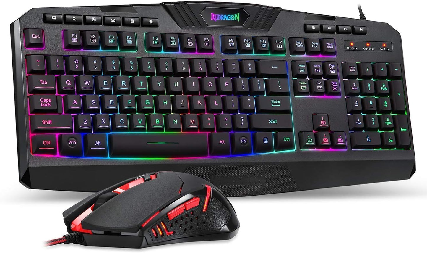 S101 Gaming Keyboard, M601 Mouse, RGB Backlit Gaming Keyboard, Programmable Backlit Gaming Mouse, Value Combo Set [New Version]