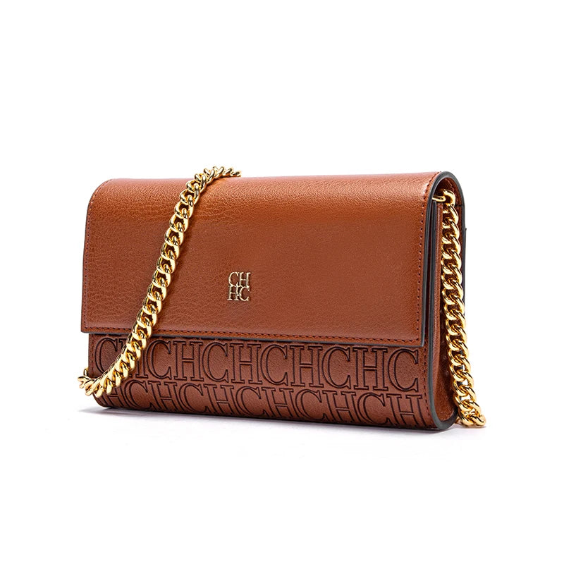 Classic Solid Color Exquisite Craftsmanship Light Luxury Design New 2024 Chain Bag Letter Element Women'S Crossbody Bag