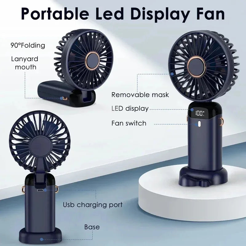 USB Rechargeable Mini Portable Handheld Electric Fan