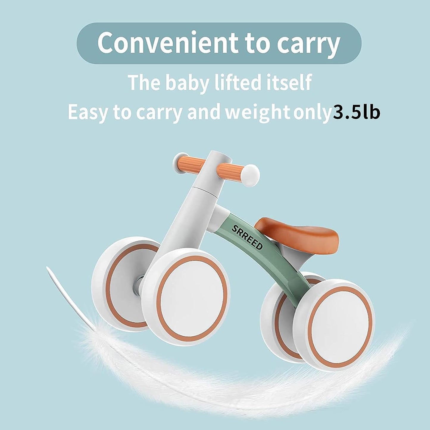 Baby Balance Bike for 1 Year Old Boys Girls 12-24 Month Toddler Balance Bike, 4 Wheels Toddler First Bike, First Birthday Gifts