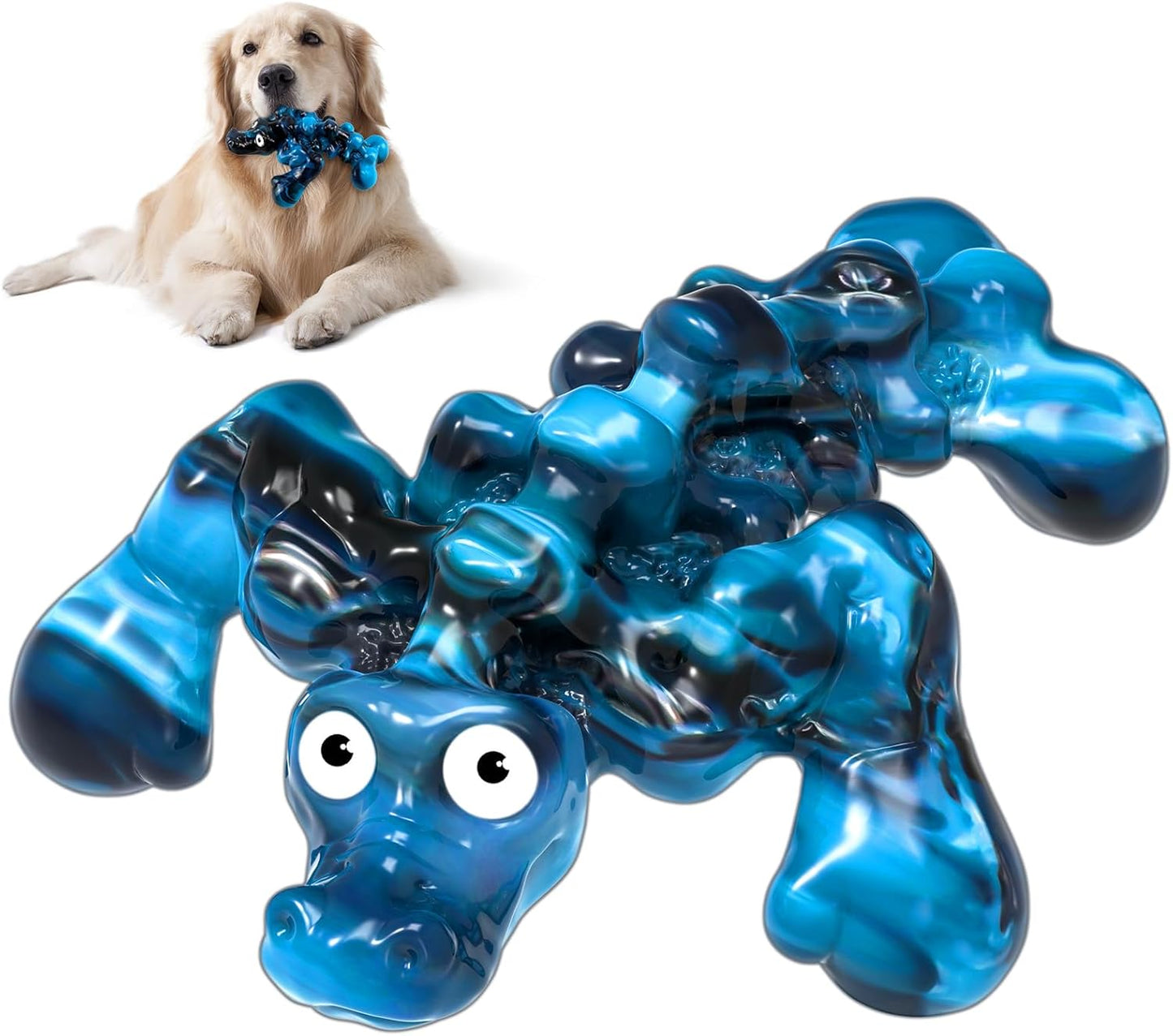 Dog Toys for Aggressive Chewers: Chew Toys for Training and Cleaning - Dog Toys for Large Dogs - Indestructible Dog Toy to Keep Them Busy