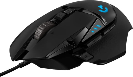 502 HERO High Performance Wired Gaming Mouse, HERO 25K Sensor, 25,600 DPI, RGB, Adjustable Weights, 11 Programmable Buttons, On-Board Memory, PC / Mac