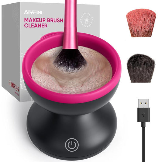 Electric Makeup Brush Cleaner Machine -  Portable Automatic USB Cosmetic Brushes Cleaner Cleanser Tool for All Size Beauty Makeup Brush Set, Liquid Foundation, Contour, Eyeshadow, Blush Brush