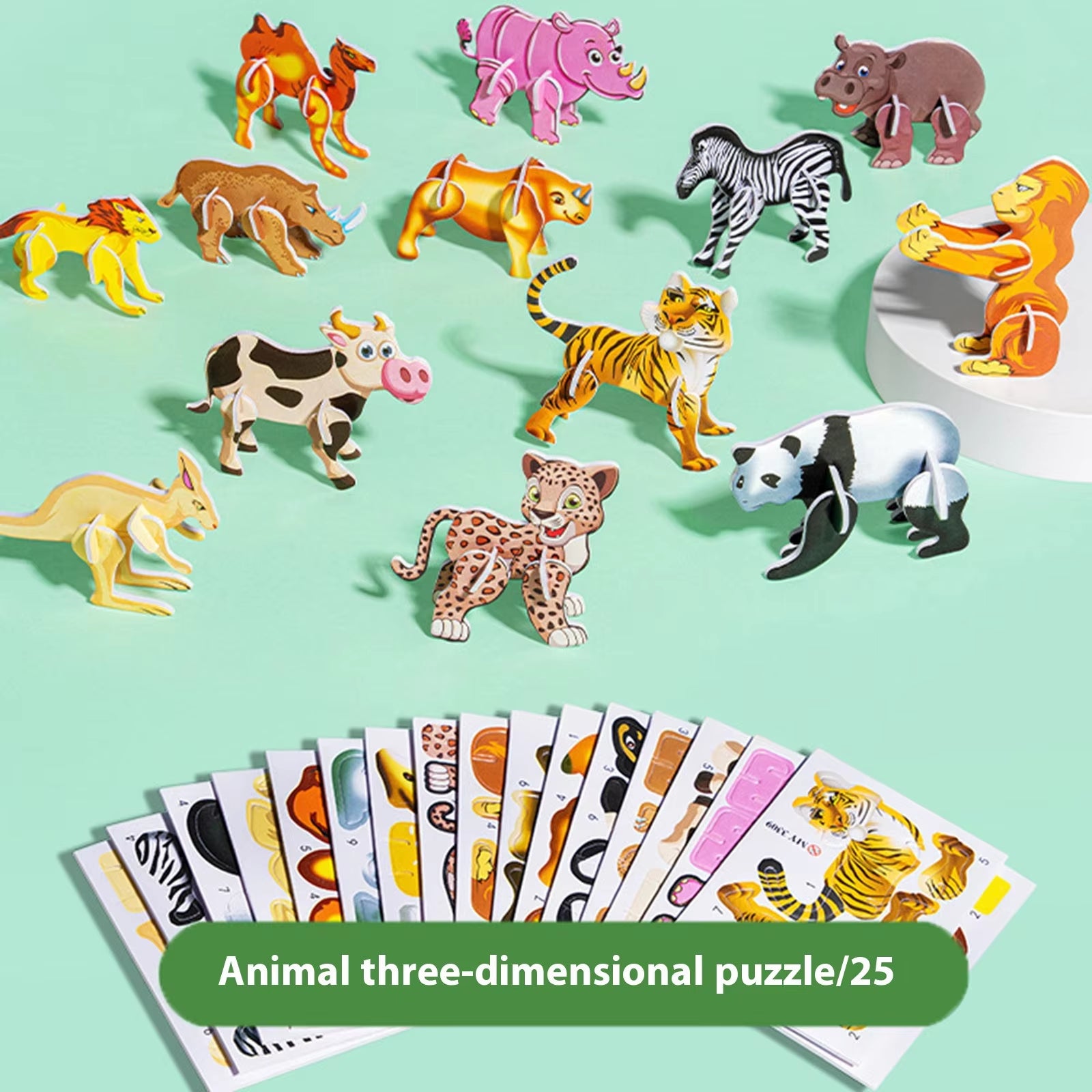 Animal Catch Pole 4Ft Disposables Educational Puzzle 2024 New Puzzles for Kids Toys Stimulate Learning and Girl Stem Age 3-4