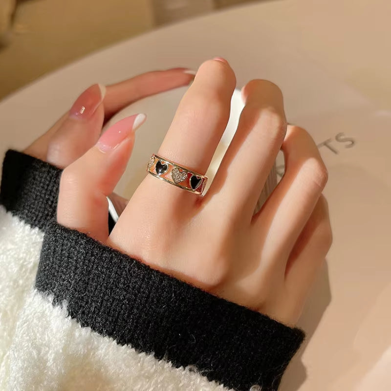 2024 Fashion Love Rings for Women Ins Trendy Luxury Niche Design Index Finger Ring Adjustable Opening Wedding Ring Boho Vintage