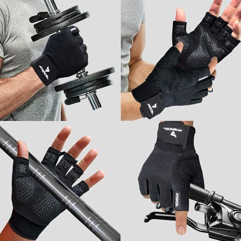 Workout Gloves for Men and Women, Exercise Gloves for Weight Lifting, Cycling, Gym, Training, Breathable and Snug Fit