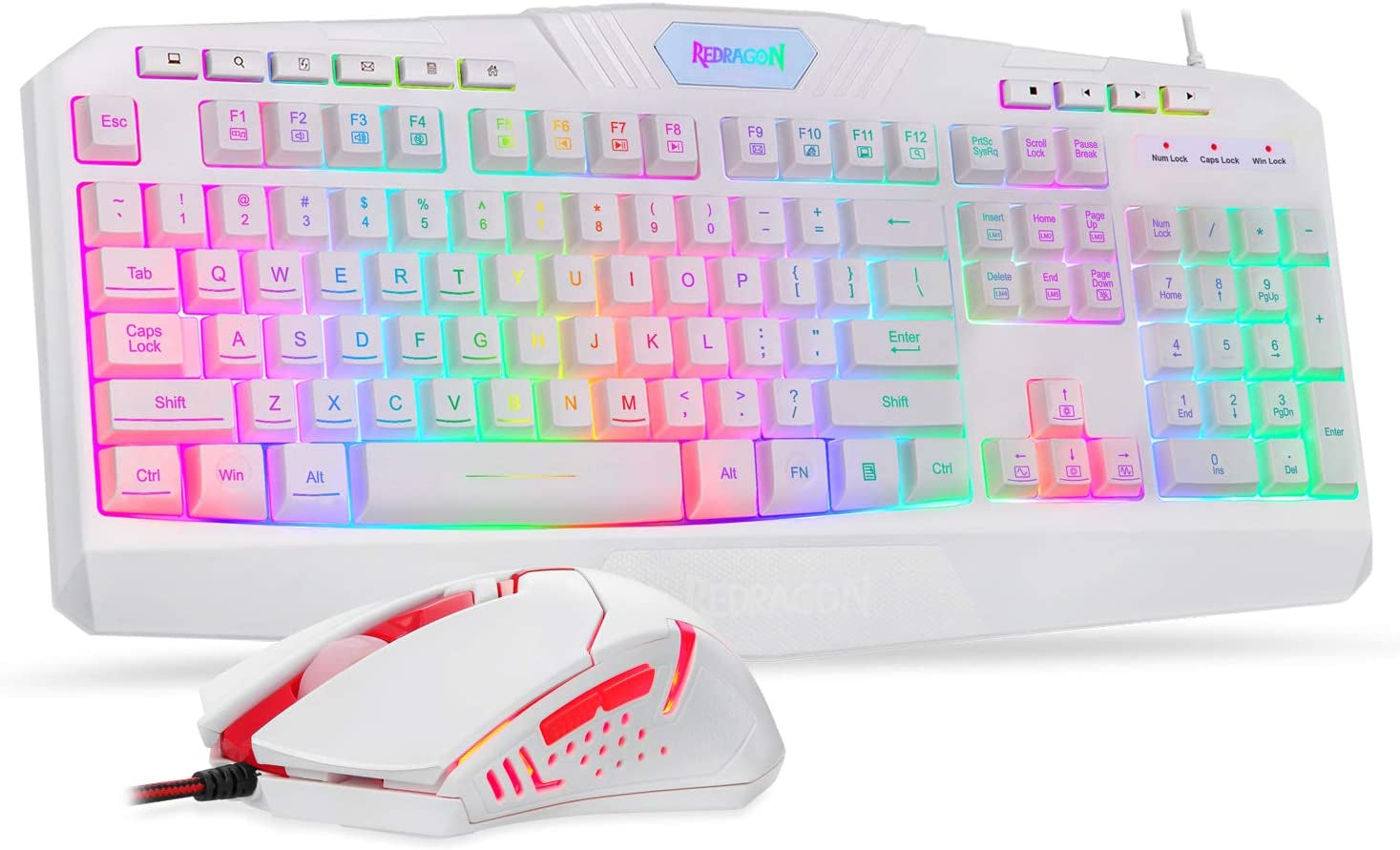 S101 Gaming Keyboard, M601 Mouse, RGB Backlit Gaming Keyboard, Programmable Backlit Gaming Mouse, Value Combo Set [New Version]