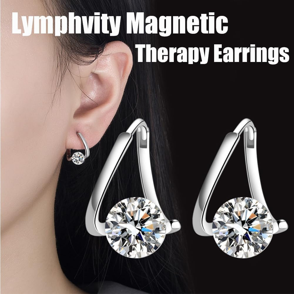 2 Pairs Honorable Joy Lymphatic Earrings,Lymphvity Magnetic Therapy Earrings,Lymphatic Earrings for Women