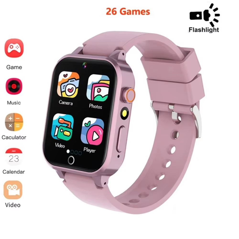 2024 Smart Watch Kids HD Touch Screen 26 Games Smartwatch Video Camera Music Audiostory Learn Card Educational Watch Boy Girl