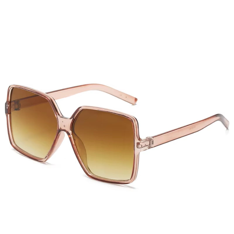 Fashion Women Oversize Sunglasses Gradient Plastic Brand Designer Female Sun Glasses Uv400