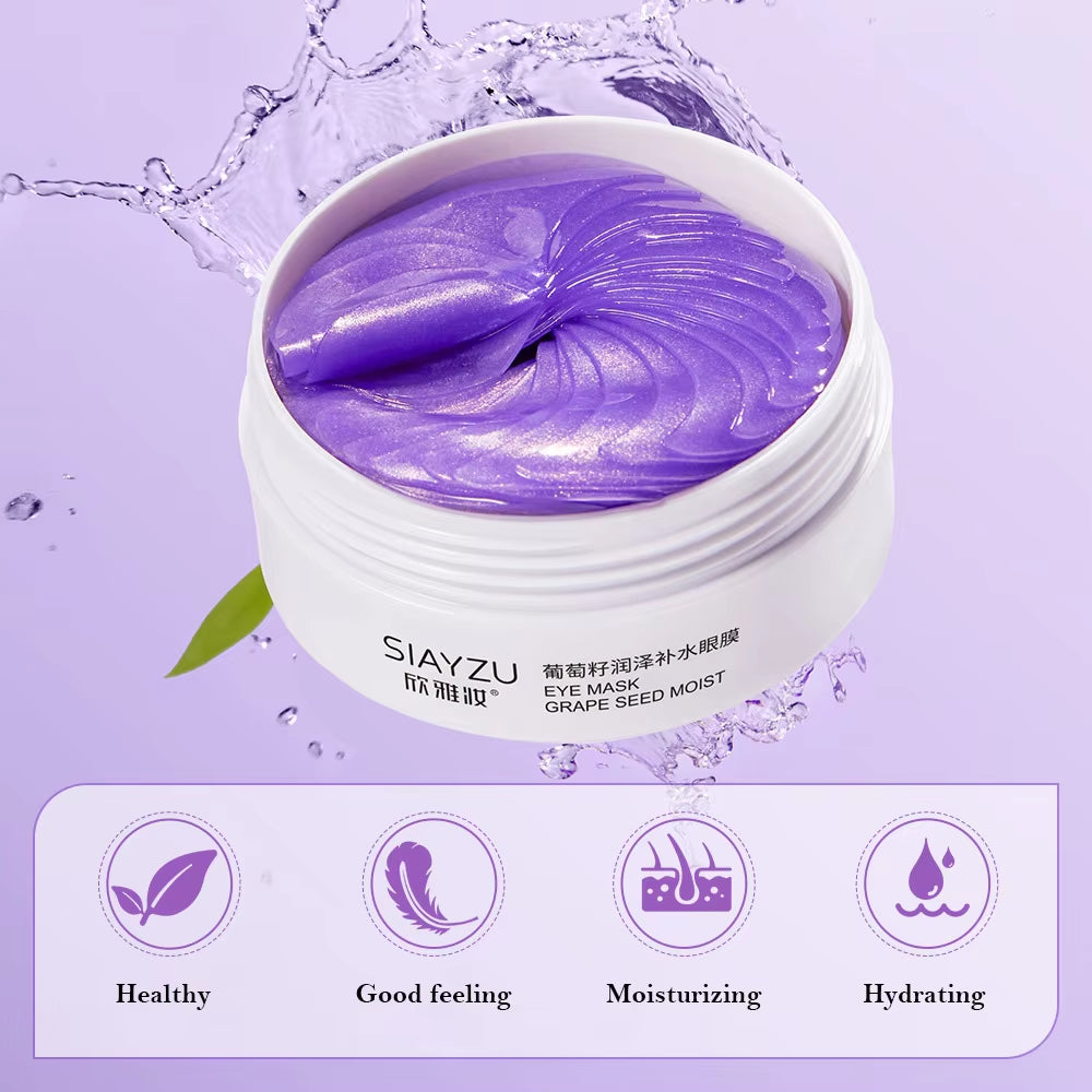 Grape Moisturizing Collagen Eye Mask anti Dark Circles Eye Bags Firming Eyes Masks Beauty Skin Care Eye Patches 60Pcs