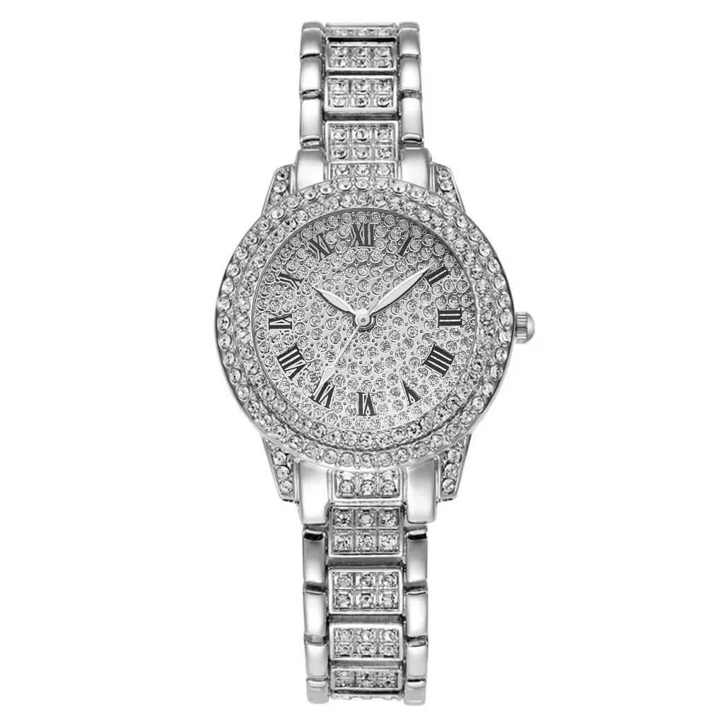 Hot Fashion Women Luxury Diamond Watches Bracelet Ladies Quartz Watch Rose Gold Womens Wristwatch Shiny Crystal Reloj Mujer