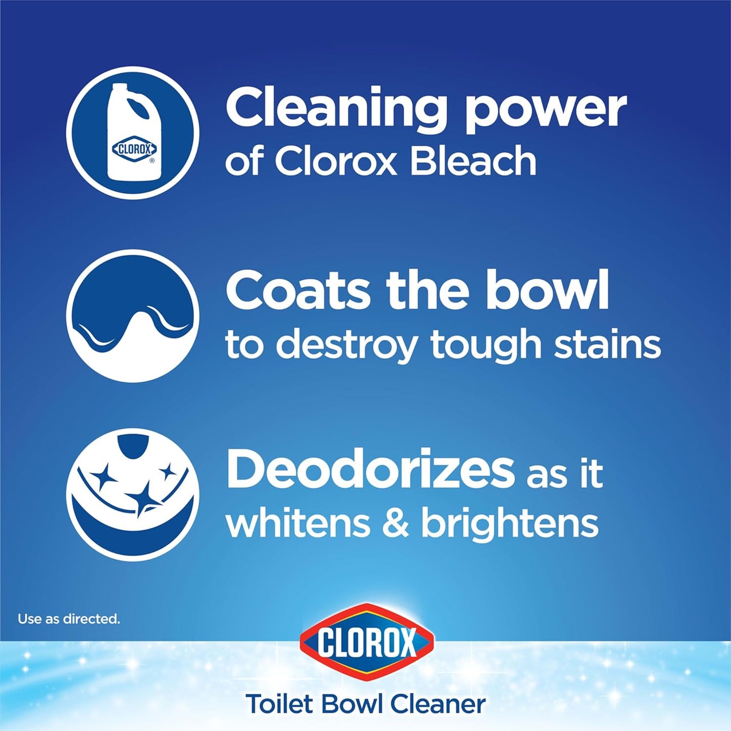 Toilet Bowl Cleaner, Clinging Bleach Gel, Ocean Mist - 24 Ounces, Pack of 2