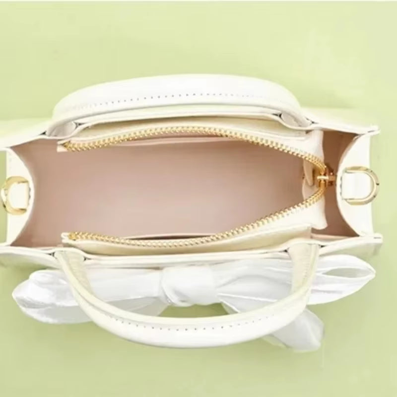 Fashion Women'S Clutch Purse Handbags Summer Pink Bowknot Female Underarm Bags Sweet Girl'S Small Square Shoulder Messenger Bag