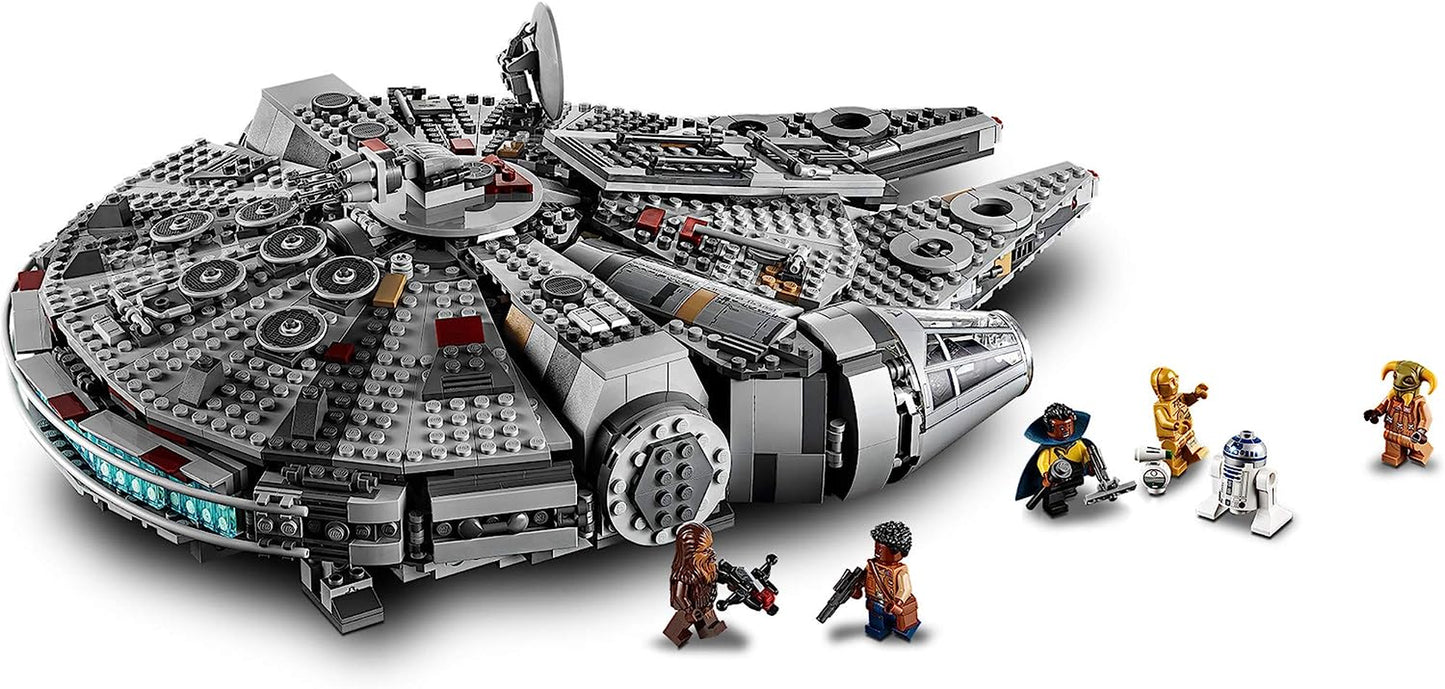 Star Wars Millennium Falcon 75257 Building Set - Starship Model with Finn, Chewbacca, Lando Calrissian, Boolio, C-3PO, R2-D2, and D-O Minifigures, the Rise of Skywalker Movie Collection