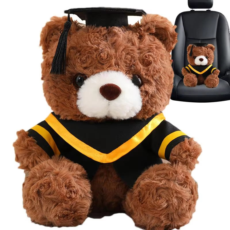 Graduation Bear Stuffed Animal 23Cm Graduation Stuffed Bear Toy in Gown Hat Soft Fluffy Friend Hugging Toy 2024 Graduation Plush