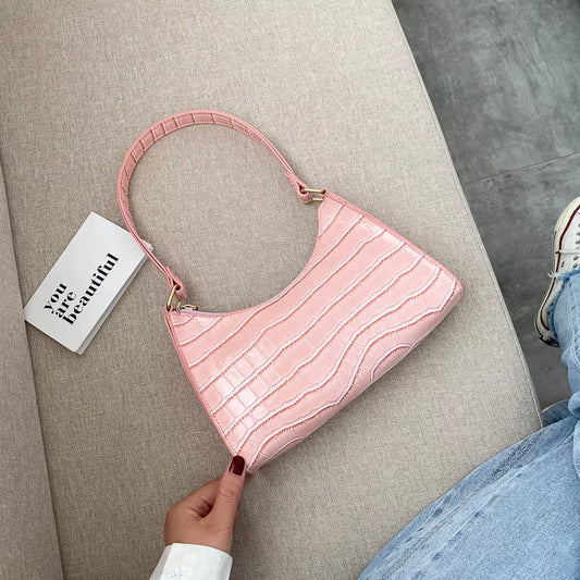 Fashion Exquisite Shopping Bag Retro Casual Women Totes Shoulder Bags Female Leather Solid Color Chain Handbag for Women 2023