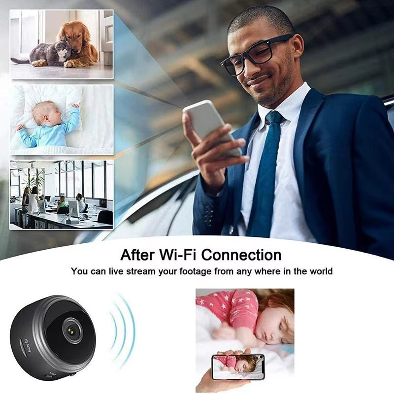 A9 Wifi Mini Camera Wireless Video Recorder Security Protection Camera Smart Home Monitoring Camera for Infants and Pets